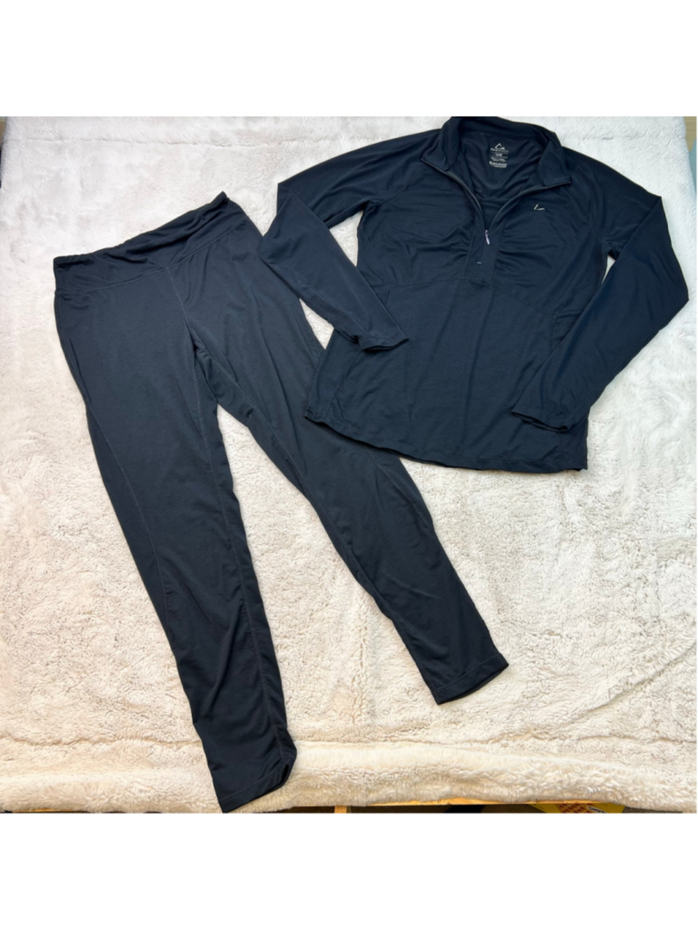 Paradox Merino Base Layer Top Leggings Set Medium Black Wool Thermal Pants Shirt